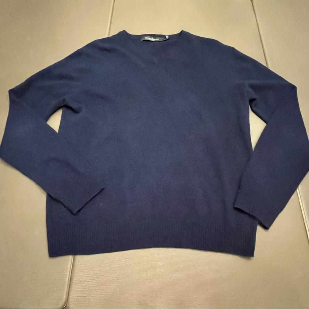 Irelands Eye Sweater Extra Fine Lambswool V-Neck Preppy Business Casual Men’s‎ M